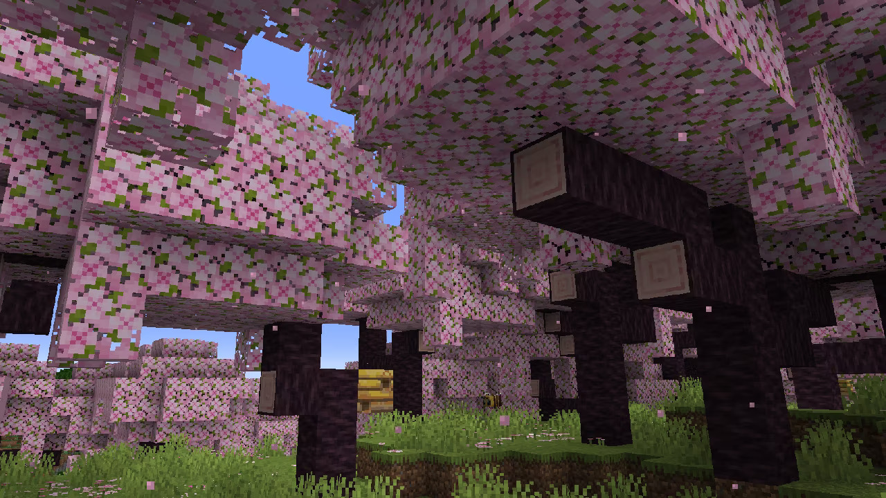 Ліс біому Cherry Blossom Minecraft