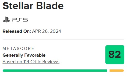 Оцінки Stellar Blade на Metacritic