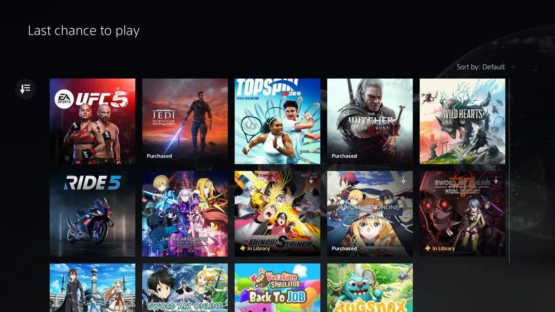 PS Plus Extra games