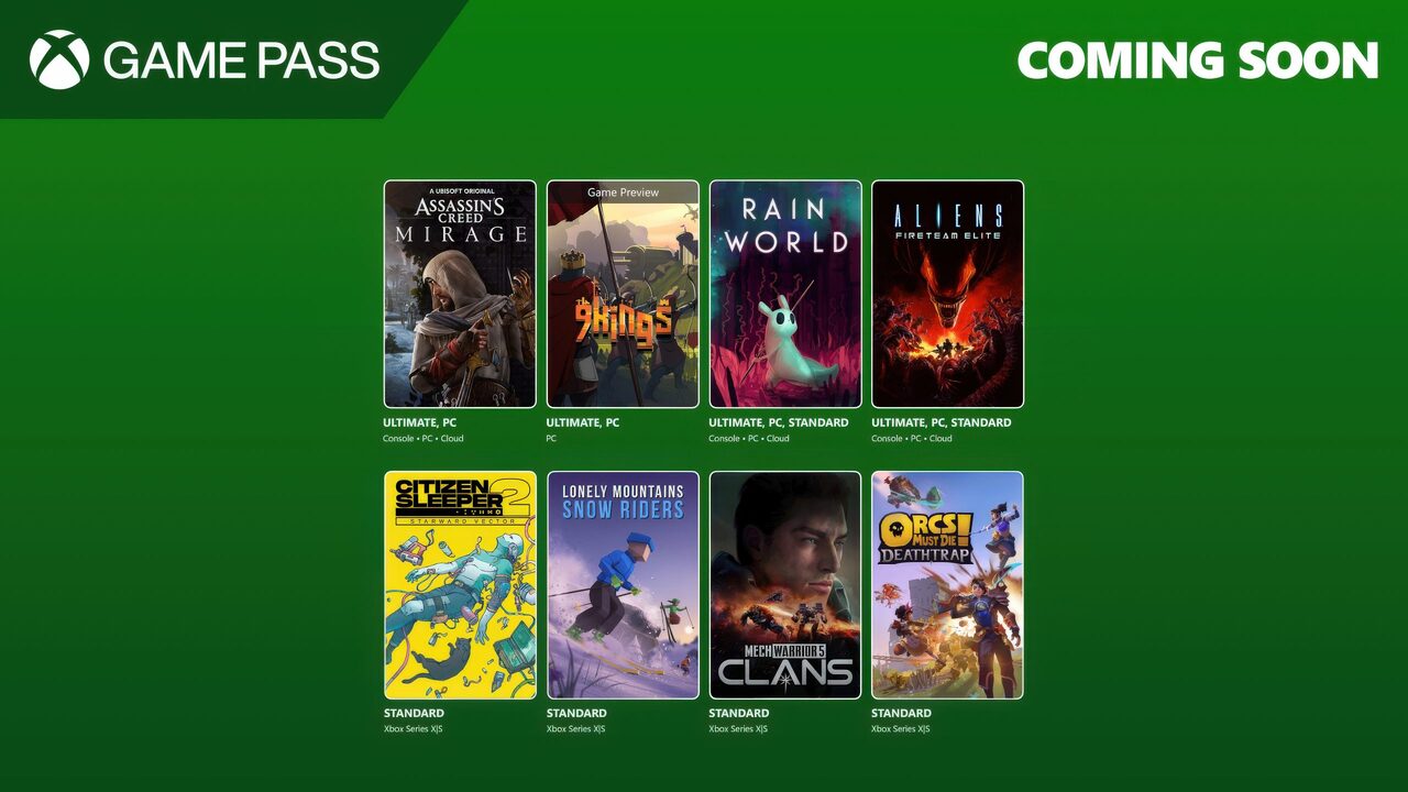 Ігри в Xbox Game Pass серпень 2025