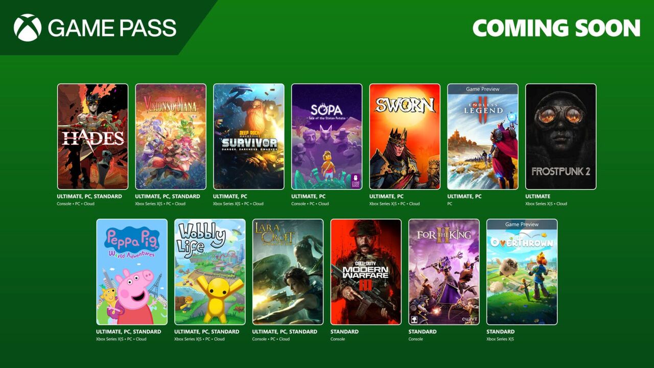 Нові ігри в Xbox Game Pass на другу половину вересня 2025