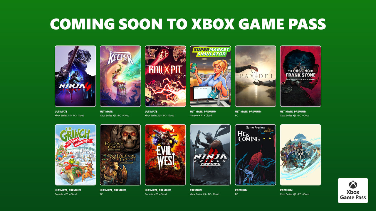 Ігри в Xbox Game Pass жовтень 2025
