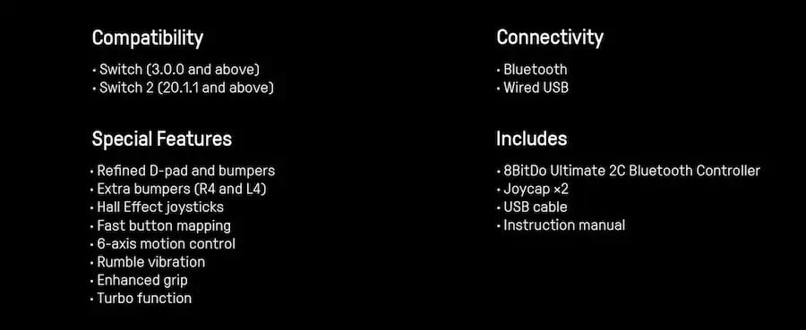 8BitDo ultimate 2c характеристики