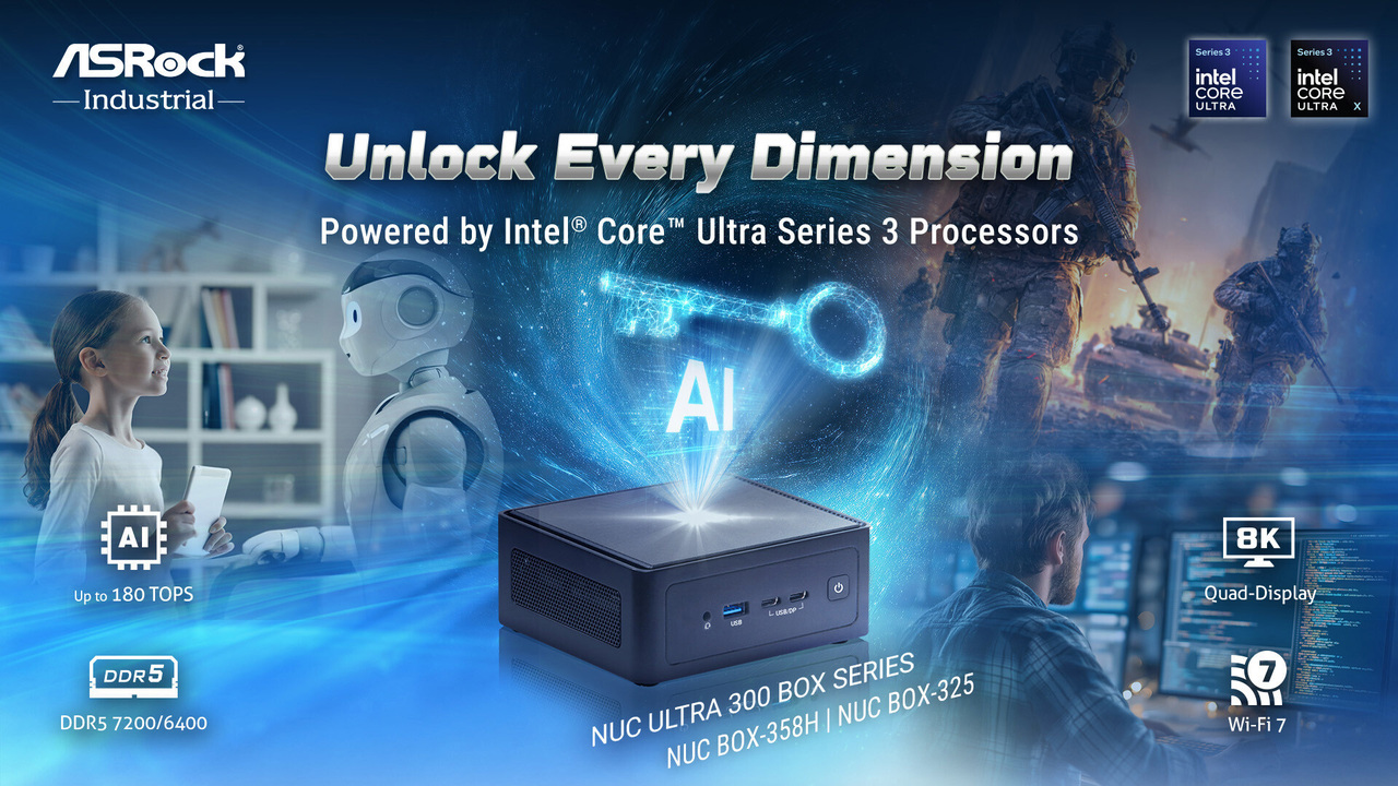 ASRock випустила серію міні-ПК NUC Ultra 300 Box