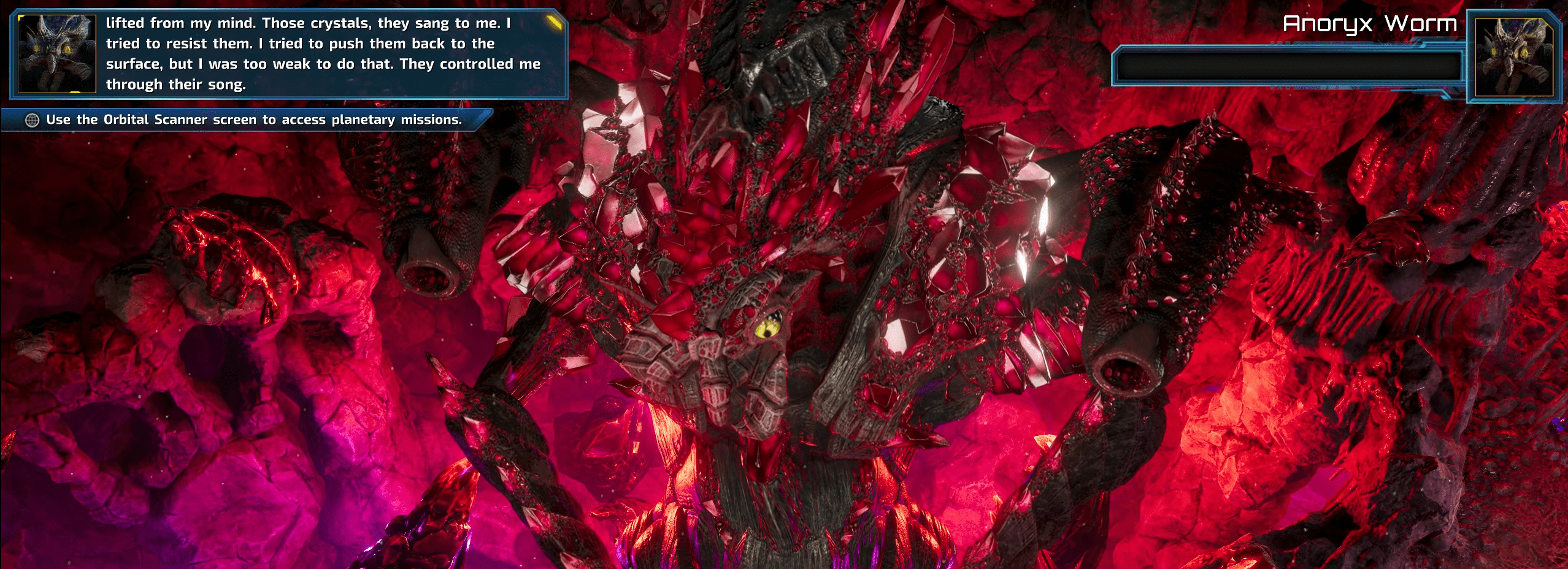 Тут типу величезний чувак, але він червоний на червоному фоні тож успіхів розгледіти