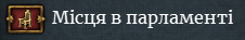Мапа показує які провінції в державі мають місце в парламенті. 