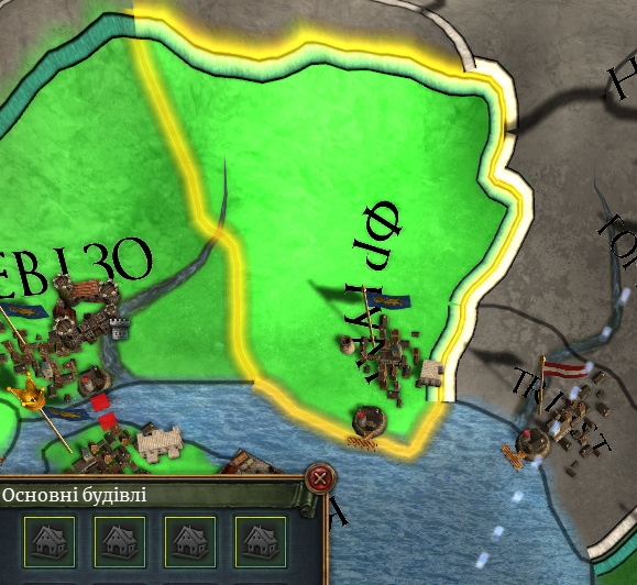 Чим яскравіший зелений колір, тим більше будівель може бути в провінції (4 місця).