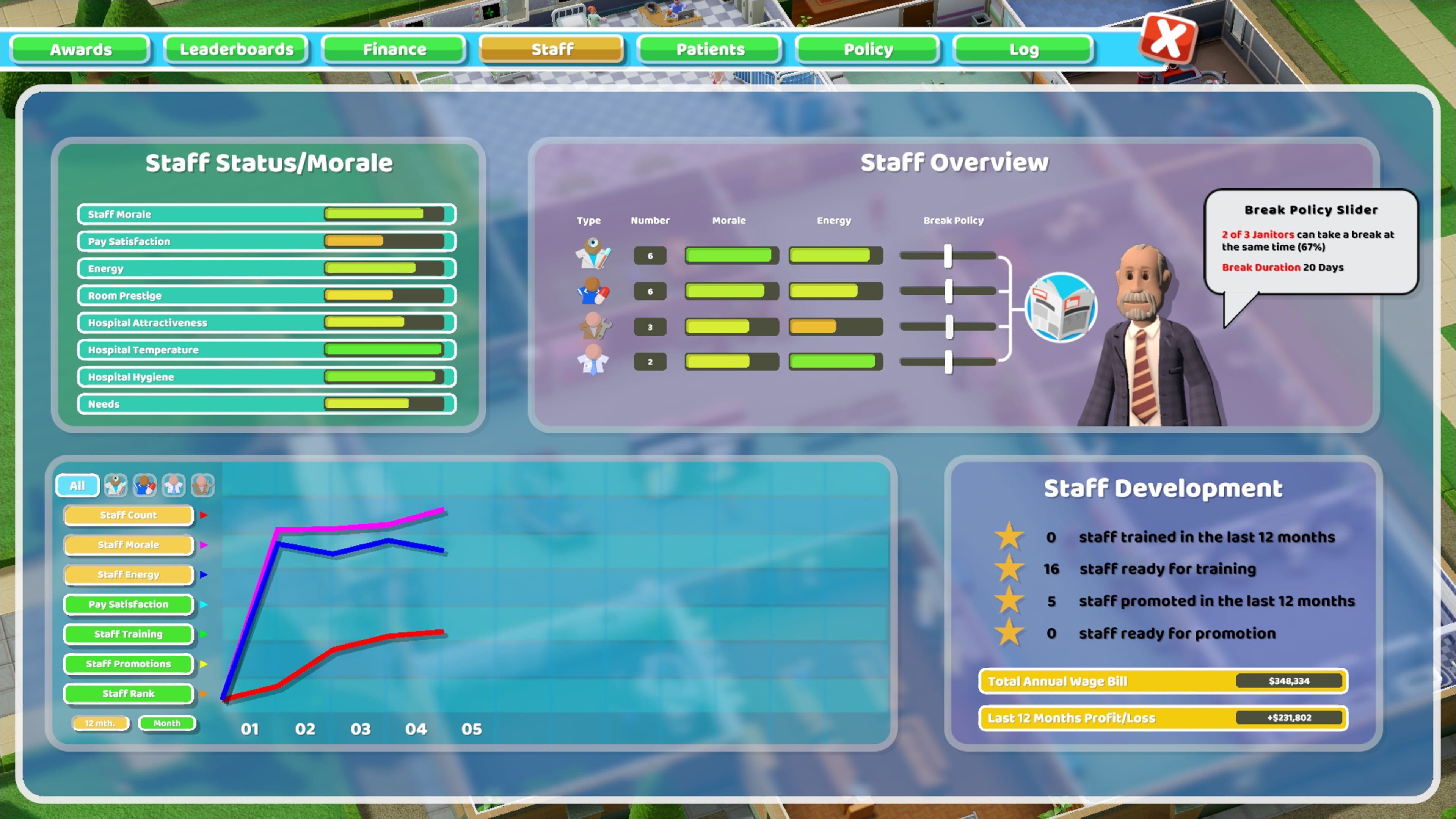 Two Point Hospital скриншот 10